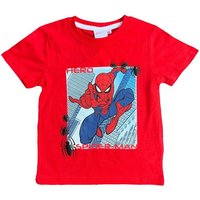 Spiderman Print-Shirt Spiderman Kinder T-Shirt weiß + rot 98 104 110 116 128 von Spiderman