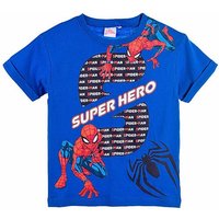 Spiderman T-Shirt SUPER HERO Jungen Kurzarmshirt aus Baumwolle Gr. 98 - 128 cm von Spiderman