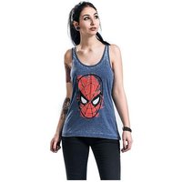 Spiderman Tanktop Spiderman Tank Shirt ärmelloses Damen T-Shirt Burnout Washed Girl-Top blue S, L von Spiderman
