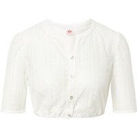 Spieth & Wensky® Dirndlbluse "Hirse", Split-Neck, Spitze, für Damen, weiß, 40 von Spieth & Wensky