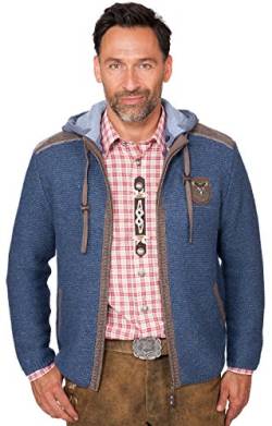 Spieth&Wensky Herren Strickjacke Dakar Jeansblau/beige-braunmel. XL von Spieth & Wensky