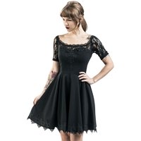 Spin Doctor - Gothic Kleid knielang - Amara Mini Dress - XS bis 4XL - für Damen - Größe 3XL - schwarz von Spin Doctor