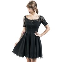Spin Doctor - Gothic Kleid knielang - Amara Mini Dress - XS bis 4XL - für Damen - Größe XL - schwarz von Spin Doctor
