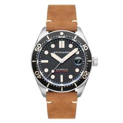 Spinnaker Herren 40mm Croft Mid Size Automatik Anchor Black Uhr mit echtem Lederarmband SP-5100-01 von Spinnaker