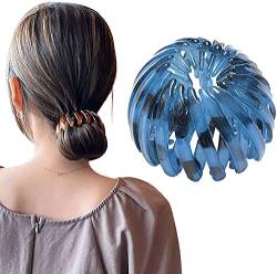 Haarspangen für Damen, Vintage Vogelnest Haarklammern Große Haarclips Haargreifer Haar Accessoire Haarschmuck für Mädchen Damen, Einfarbig Hellblau von SpirWoRchlan