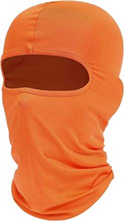 Sturmhaube Sommer Herbst Winter Balaclava für Outdoorsports Radfahren, Snowboarden, Skifahren, Motorrad Fahren UV-Schutz Winddicht Warm Gesichtshaube Skimaske Gesichtsmaske für Herren/Damen Orange von SpirWoRchlan