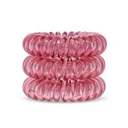 Simply Cerise Pink SpiraBobble | Haarbänder für Frauen - 12 Stück Set Haargummis | Strapazierfähiges Haargummi | Spiralring für Pferdeschwanz von SpiraBobble