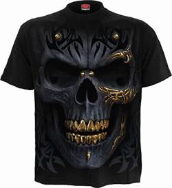 Spiral Black Gold Männer T-Shirt schwarz M 100% Baumwolle Everyday Goth, Gothic, Horror, Rockwear von Spiral