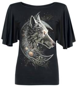 Spiral Celtic Wolf Frauen T-Shirt schwarz M 95% Viskose, 5% Elasthan Gothic von Spiral