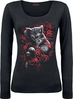 Spiral Damen F440-Tops-Long Sleeve T-Shirt, Black, XXL von Spiral