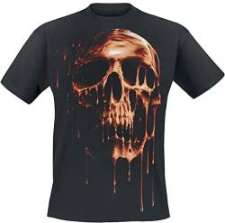 Spiral Dripping Gold Männer T-Shirt schwarz M 100% Baumwolle Halloween, Horror, Rockwear, Totenköpfe von Spiral