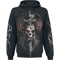 Spiral - Gothic Kapuzenpullover - Draco Skull - S bis XXL - für Männer - Größe M - schwarz von Spiral