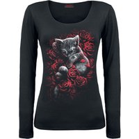 Spiral - Gothic Langarmshirt - Bed Of Rose - S bis XXL - für Damen - Größe M - schwarz von Spiral