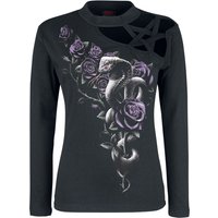 Spiral - Gothic Langarmshirt - Cobra Rose - S bis XXL - für Damen - Größe M - schwarz von Spiral