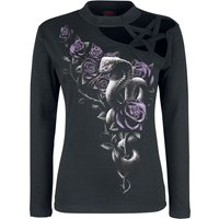 Spiral - Gothic Langarmshirt - Cobra Rose - S bis XXL - für Damen - Größe S - schwarz von Spiral