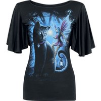 Spiral - Gothic T-Shirt - Cat And Fairy - S bis 4XL - für Damen - Größe 3XL - schwarz von Spiral