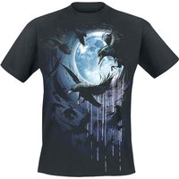 Spiral - Gothic T-Shirt - Crow Moon - S bis XXL - für Männer - Größe M - schwarz von Spiral