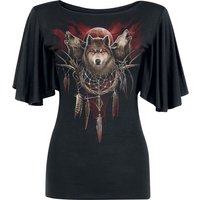 Spiral - Gothic T-Shirt - Cry Of The Wolf - M bis 4XL - für Damen - Größe L - schwarz von Spiral