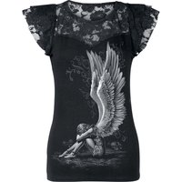 Spiral - Gothic T-Shirt - Enslaved Angel - M bis XL - für Damen - Größe L - schwarz von Spiral