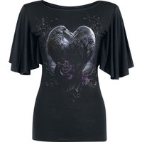 Spiral - Gothic T-Shirt - Raven Heart - M bis 4XL - für Damen - Größe M - schwarz von Spiral