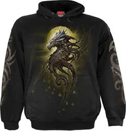 Spiral Oak Dragon Männer Kapuzenpullover schwarz XL 100% Baumwolle Basics, Drachen, Rockwear von Spiral