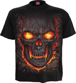 Spiral - Skull Lava - T-Shirt - Schwarz - M von Spiral