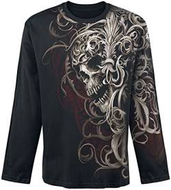 Spiral - Skull Shoulder WRAP - Langarmshirt mit Allover-Motiv - Schwarz - XL von Spiral