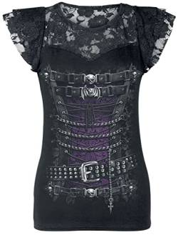 Spiral Waisted Corset Frauen T-Shirt schwarz M 95% Viskose, 5% Elasthan Gothic, Rockwear von Spiral