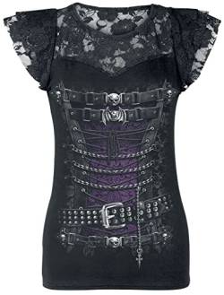 Spiral Waisted Corset Frauen T-Shirt schwarz XXL 95% Viskose, 5% Elasthan Gothic, Rockwear von Spiral