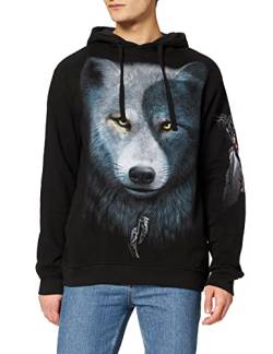 Spiral - Wolf CHI - Hoodie mit Seitentasche - Schwarz - L von Spiral