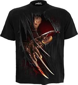 WB Horror - Freddy Claws - Elm Street - T-Shirt - Schwarz - M von Spiral