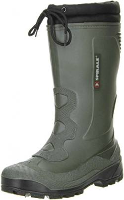 Spirale Damen Herren gefütterter Gummistiefel Winterstiefel Thermosohle ALTEX Oliv, Größe:42, Farbe:Grün von Spirale