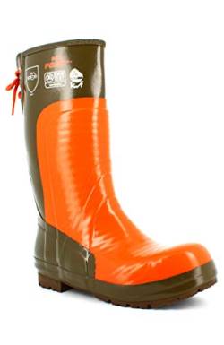 Spirale Unisex-Erwachsene Forst Super Safety Sicherheits-Gummistiefel, Grün (Orange-Oliv 085), 44 EU von Spirale