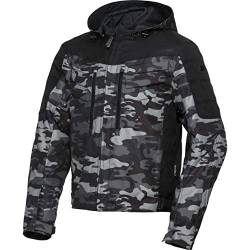 Spirit Motors Motorradjacke mit Protektoren Motorrad Jacke Funktions-Textiljacke 2.0 kurz Camouflage L, Herren, Fighter, Ganzjährig, Oliv von Spirit Motors