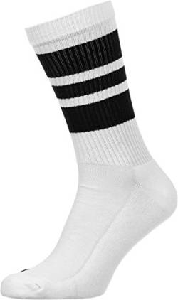 Spirit of 76 Herren & Damen Retro Skater Socken Sportsocken Halblang Tubesocks 39 40 41 42 Weiß - Schwarz Lo (M) von Spirit of 76