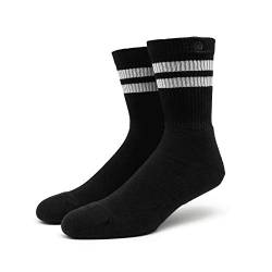 Spirit of 76 Herren & Damen Retro Socken Sportsocken Tennissocken Baumwolle Halblang 39 40 41 42 Schwarz - Weiß (M) von Spirit of 76