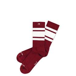 Spirit of 76 Herren & Damen Sport Retro Crew Socken Baumwolle Halblang 39 40 41 42 Rot - Weiß Big Red Lo (M) von Spirit of 76