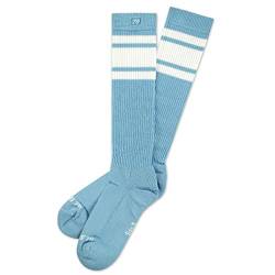 Spirit of 76 Herren & Damen Sport Retro Skater Socken Hoch Baumwolle Tubesocks Lang 43 44 45 46 Blau - Weiß Hi (L) von Spirit of 76