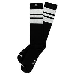 Spirit of 76 Herren & Damen Sport Retro Socken Hoch Baumwolle Skater Tubesocks Lang 35 36 37 38 Schwarz - Weiß Hi (S) von Spirit of 76