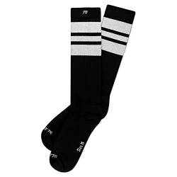 Spirit of 76 Herren & Damen Sport Retro Socken Hoch Baumwolle Skater Tubesocks Lang 47 48 49 50 Schwarz - Weiß Hi (XL) von Spirit of 76