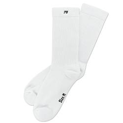 Spirit of 76 Weiße Tennissocken Halblang Herren & Damen Retro Crew Socken Sportsocken 35 36 37 38 Basics Lo Weiß (S) von Spirit of 76