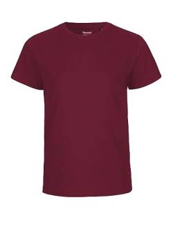 Neutral Kids Short Sleeved T-Shirt, 100% Bio-Baumwolle. Fairtrade, Oeko-Tex und Ecolabel Zertifiziert, Textilfarbe: Bordeaux, Gr.: 116/122 von Spirit of Isis