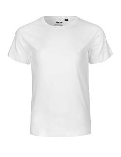 Neutral Kids Short Sleeved T-Shirt, 100% Bio-Baumwolle. Fairtrade, Oeko-Tex und Ecolabel Zertifiziert, Textilfarbe: Weiss, Gr.: 140/146 von Spirit of Isis