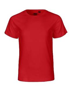 Neutral Kids Short Sleeved T-Shirt, 100% Bio-Baumwolle. Fairtrade, Oeko-Tex und Ecolabel Zertifiziert, Textilfarbe: rot, Gr.: 104/110 von Spirit of Isis