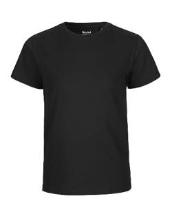 Neutral Kids Short Sleeved T-Shirt, 100% Bio-Baumwolle. Fairtrade, Oeko-Tex und Ecolabel Zertifiziert, Textilfarbe: schwarz, Gr.: 104/110 von Spirit of Isis