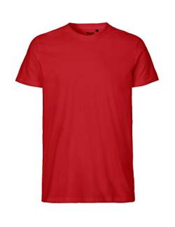 -Neutral- T-Shirt, 100% Bio-Baumwolle. Fairtrade, Oeko-Tex und Ecolabel Zertifiziert, Textilfarbe: rot, Gr.: L von Spirit of Isis