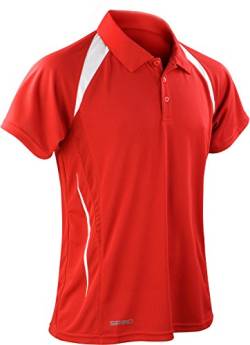 Result Cool-Dry Funktions-Poloshirt Team Spirit S177M, Farbe:Red/White;Größe:4XL von Spiro