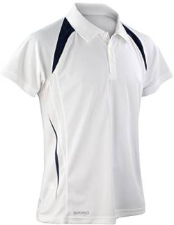 Result Cool-Dry Funktions-Poloshirt Team Spirit S177M, Farbe:White/Navy;Größe:3XL von Spiro