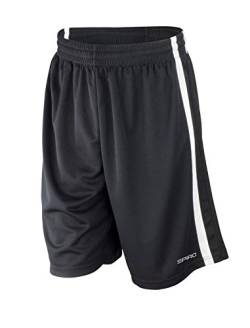 Spiro Basketball Quick Dry Shorts - Black/ White - 4XL von Spiro