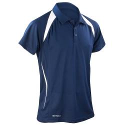 Spiro Herren Sport Polo-Shirt Team Spirit Performance (3XL) (Marineblau/WeiÃŸ) von Spiro